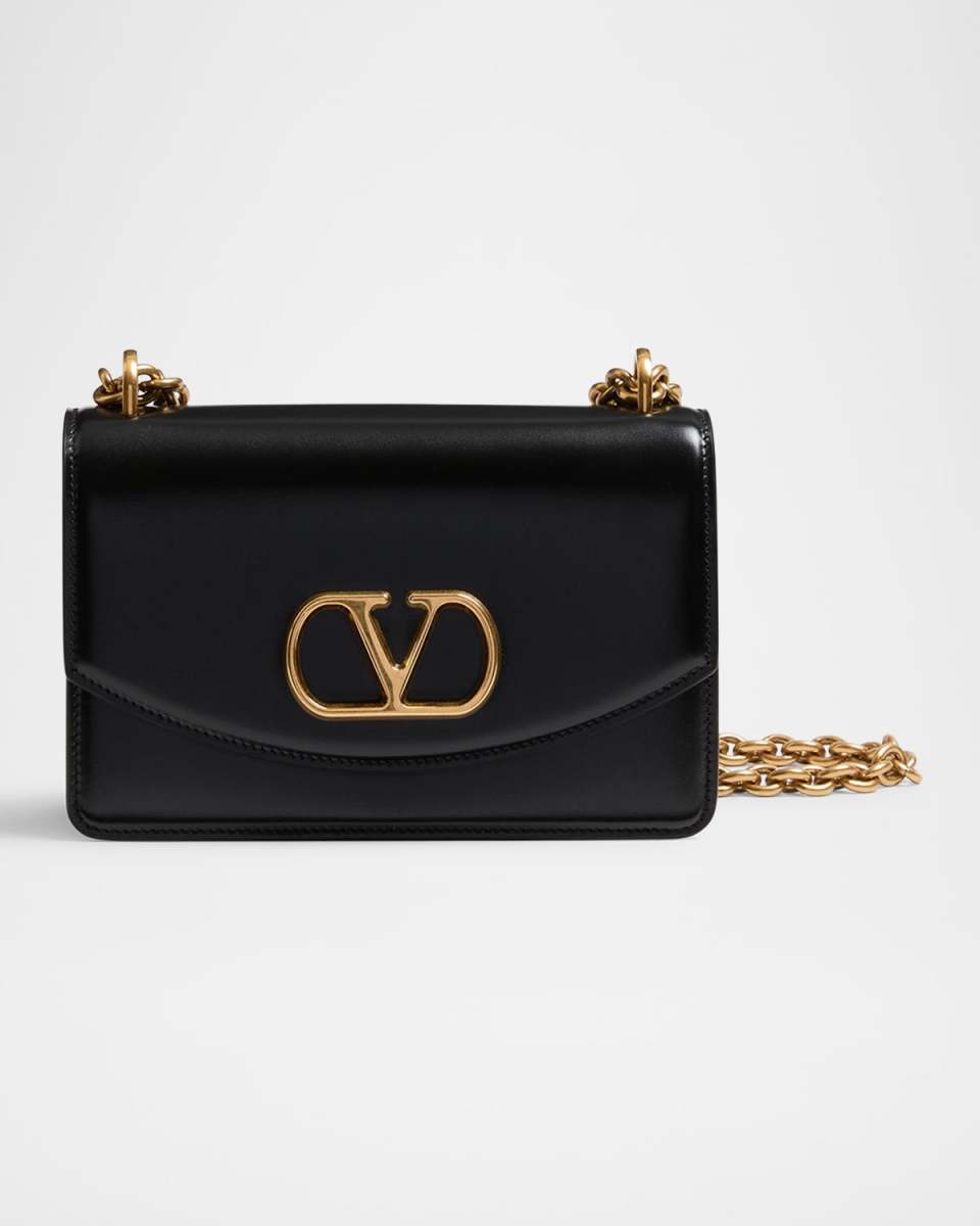 Vain Flap Leather Chain Shoulder Bag